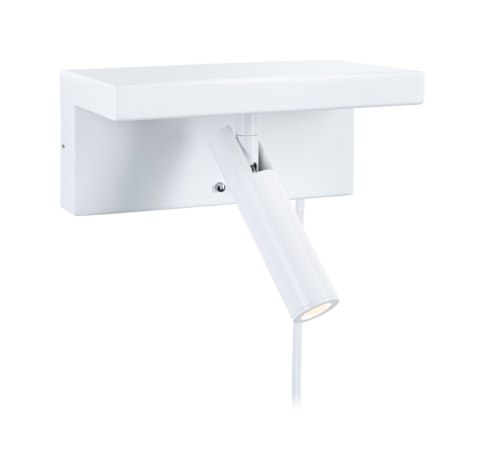 Oprawa ścienna JERIK LED 2,4W 3-STEP DIM 160lm 3000K USB-C 230V Z przełącznikiem Biały mat /metal