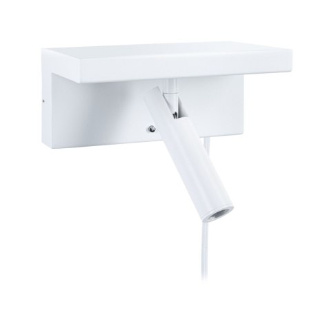 Oprawa ścienna JERIK LED 2,4W 3-STEP DIM 160lm 3000K USB-C 230V Z przełącznikiem Biały mat /metal