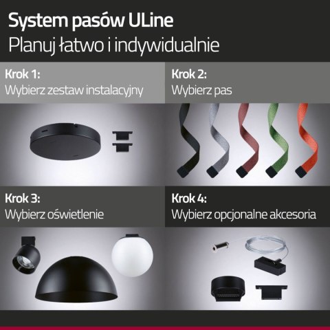 Oprawa systemu ULine CONE LED 12W 560lm 3000K 350mm IP20 48V czarny / aluminium