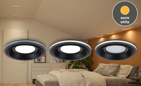 Oprawa wpuszczana SORMUS LED 6.5W 560lm / 180lm 3000K IP65 230V czarny / tworzywo sztuczne