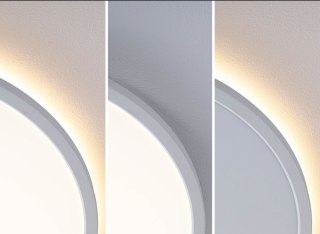Plafoniera ATRIA SHINE LED Backlight 19W + 2W 2400lm/150lm okrągła 290mm 3000K IP20 230V biały / tworzywo sztuczne