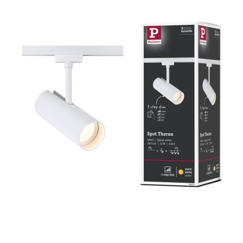 Reflektor na szynoprzewód URail THERON LED 3-STEP DIM 11W 1020lm 3000K 230V biały RAL9003 / tworzywo sztuczne
