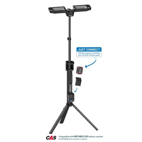 Akumulatorowa lampa budowlana 8000 lm ze zintegrowanym statywem Scangrip TOWER 8 CONNECT 03.6107C
