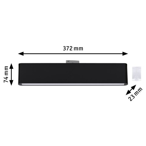 Oprawa na szynoprzewód URail CERIS LED 3-STEP DIM 9,5W 850lm IP20 4000K 230V czarny matowy / aluminium