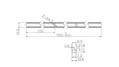 Profil aluminiowy do taśm LED Plug & Shine NEON 1 metr srebrny / aluminum