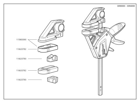 Ścisk jednoręczny PRO ERGO 150 mm wolfcraft