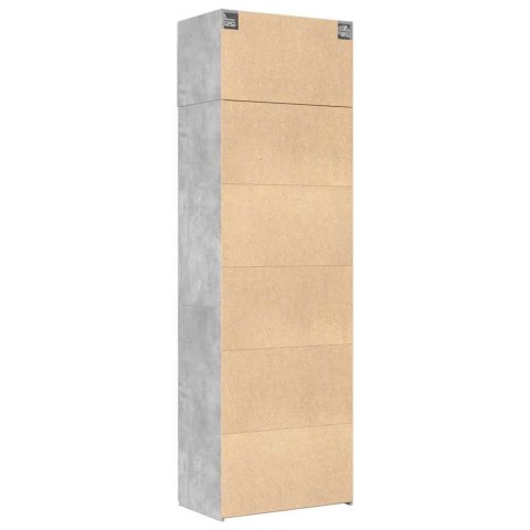 Szafka, szarość betonu, 70x42,5x225 cm, materiał drewnopochodny