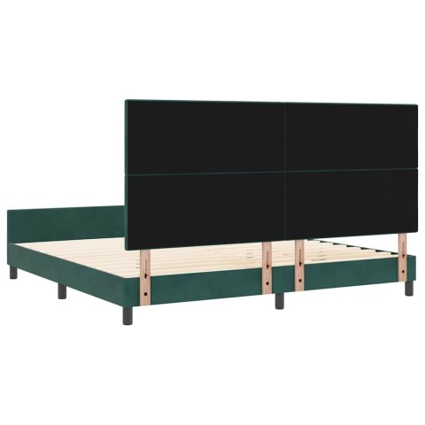 Łóżko sprężynowe Ciemna zieleń 200 x 200 cm Aksamit