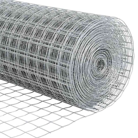 Ogrodzenie z słupkiem Srebrny 0,4 x 50 m Stal