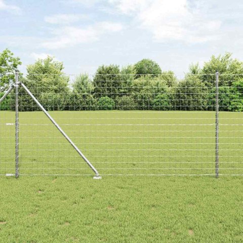 Ogrodzenie z słupkiem Srebrny 1,2 x 25 m Stal