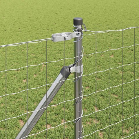 Ogrodzenie z słupkiem Srebrny 1,2 x 25 m Stal