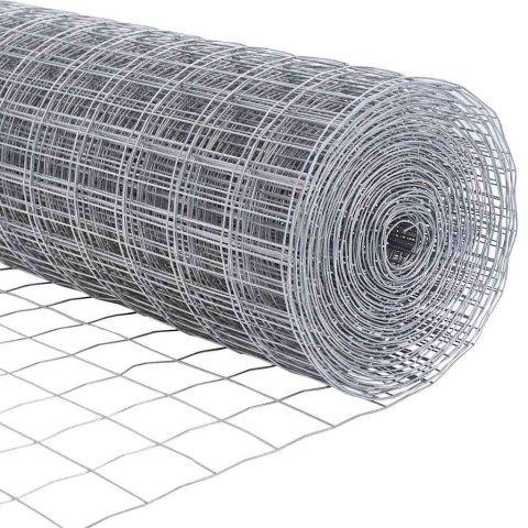 Ogrodzenie z słupkiem Srebrny 1,2 x 25 m Stal