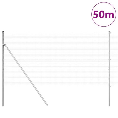 Słupek ogrodzeniowy. Srebrny 50 x 1,2 m (siatka 25 x 25 mm)