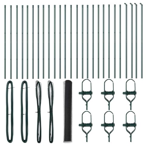 Słupek ogrodzeniowy. Szary 50 x 1,4 m (siatka 36 mm) Stal i PVC