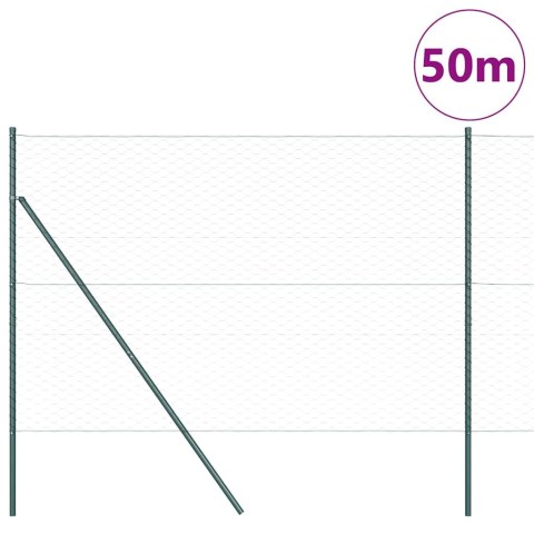 Słupek ogrodzeniowy. Szary 50 x 1,5 m (siatka 50 mm) Stal i PVC