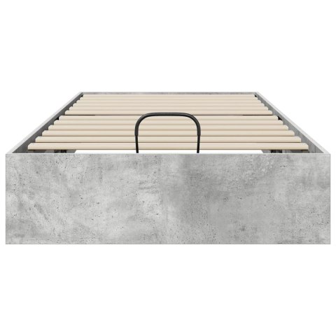 Łóżko otomanowe Betonowy Szary 100 x 200 cm Drewno inżynieryjne