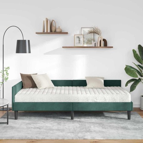 Rama Łóżka Narożnego z Materacem Inny 2 pcs Zielony Aksamit