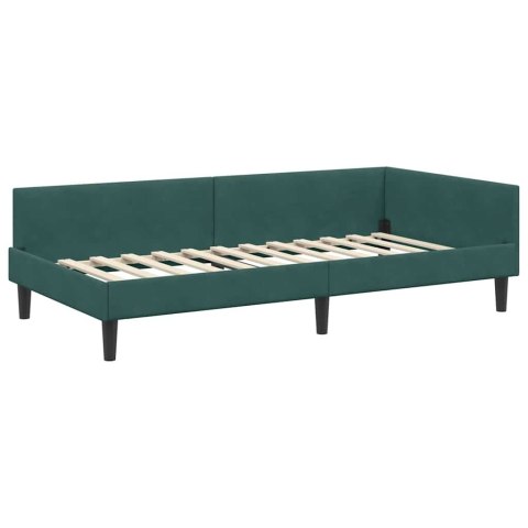 Rama Łóżka Narożnego z Materacem Inny 2 pcs Zielony Aksamit