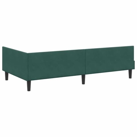 Rama Łóżka Narożnego z Materacem Inny 2 pcs Zielony Aksamit