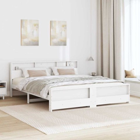 Ramka łóżka Biały 180 x 200 cm Materiał drewnopochodny