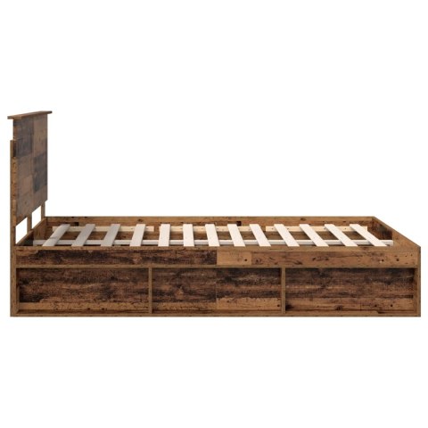 Ramka łóżka Stare drewno 150 x 200 cm Lite drewno sosnowe