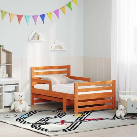 Ramka łóżka z materacem Brązowy 80 x 200 cm Lite drewno sosnowe