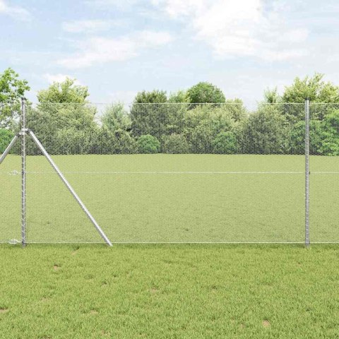 Słupek ogrodzeniowy. Srebrny 50 x 1,4 m (siatka 13 mm) Stal
