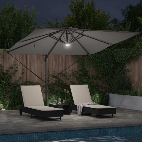 Parasol Roma Antracyt 286 x 284 x 270 cm Aluminium i Poliester