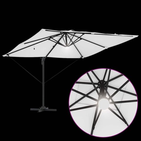 Parasol Roma Beżowy 286 x 284 x 270 cm Aluminium i Poliester
