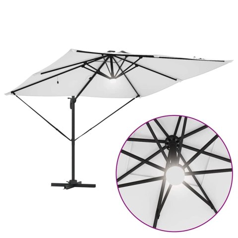 Parasol Roma Beżowy 286 x 284 x 270 cm Aluminium i Poliester