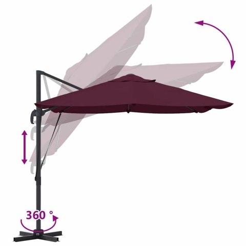 Parasol plażowy Bordeaux Czerwony 351 x 250 x 260 cm