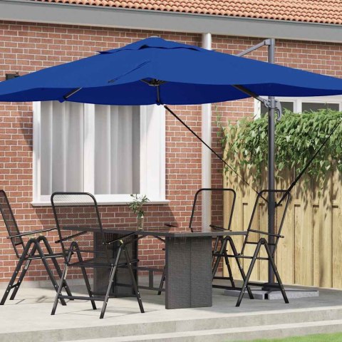Parasol plażowy Niebieski azur 351 x 250 x 260 cm