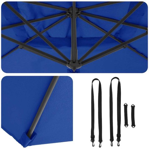 Parasol plażowy Niebieski azur 351 x 250 x 260 cm