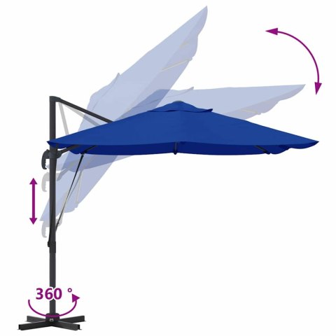 Parasol plażowy Niebieski azur 351 x 250 x 260 cm