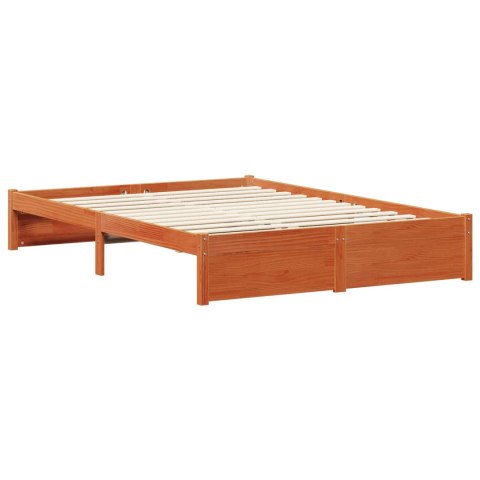 Ramka łóżka Woskowy Brąz 150 x 200 cm Lite drewno sosnowe