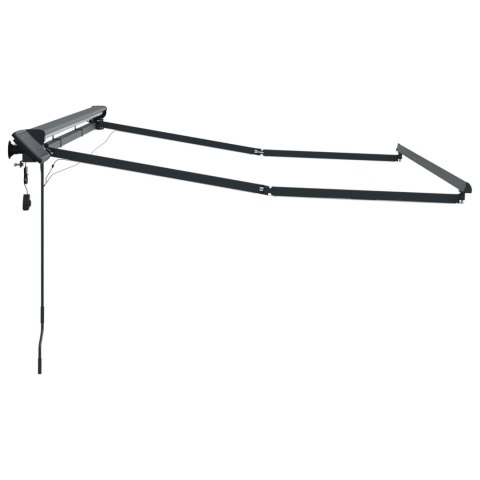 Ręczny ramowy zewnętrzny markizowy z LED Antracyt 3,5 x 2,5 m