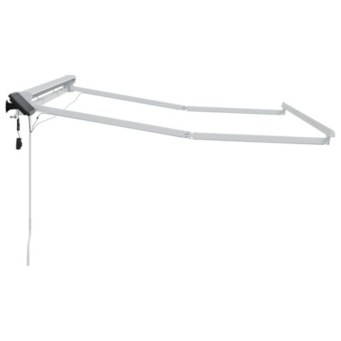 Ręczny ramowy zewnętrzny markizowy z LED Biały 3,5 x 2 m