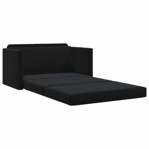 Sofa Bed Czarny 124 x 71 x 78 cm Aksamit