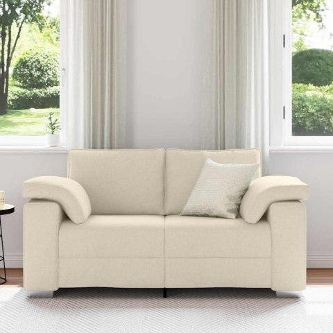 Sofa dwuosobowa Beżowy 160 cm Tkanina lniana