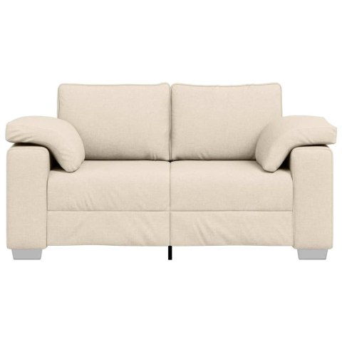 Sofa dwuosobowa Beżowy 160 cm Tkanina lniana