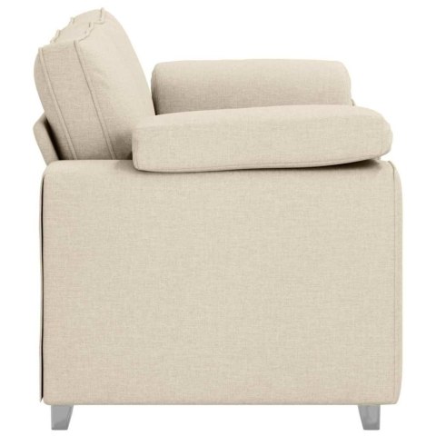 Sofa dwuosobowa Beżowy 160 cm Tkanina lniana