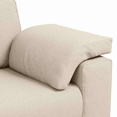 Sofa dwuosobowa Beżowy 160 cm Tkanina lniana