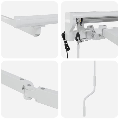 Elektryczna rama markizy składanej Biały 2,5 x 2 m Stal