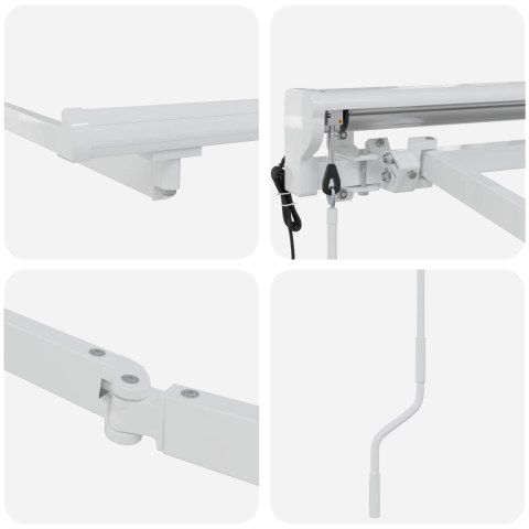 Elektryczna rama markizy składanej Biały 3 x 2,5 m Stal