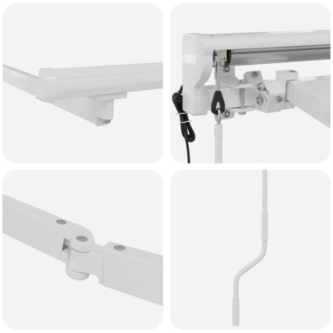 Elektryczna rama markizy składanej Biały 5 x 3 m Stal