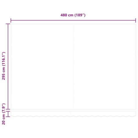 Elektryczna Rozkładana Markiza bordowy 5 x 3 m