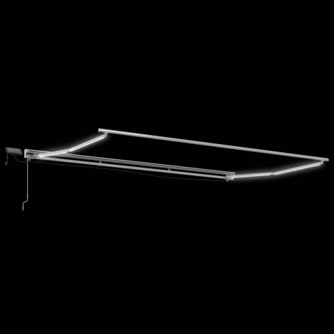 Ręczny ramowy zewnętrzny markizowy z LED bordowy 5 x 3 m