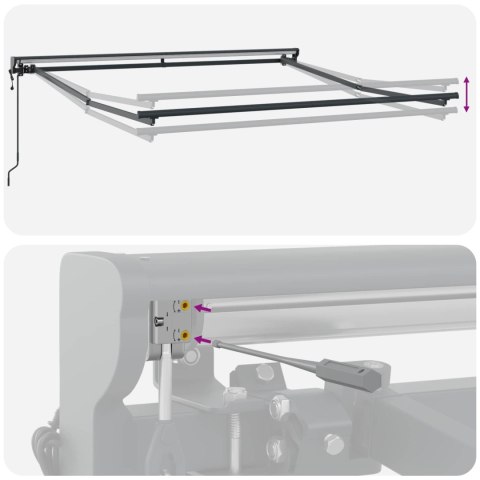 Rama markizy Brązowy 300 x 250 cm Poliester z powłoką PU