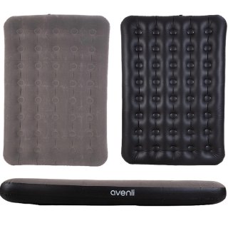 MATERAC FLOKOWANY 2-OSOBOWY SZARY 191x137x22CM 24639