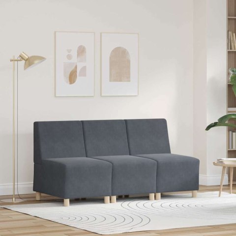 Modułowa sofa bez podłokietników 3 pcs Ciemnoszary